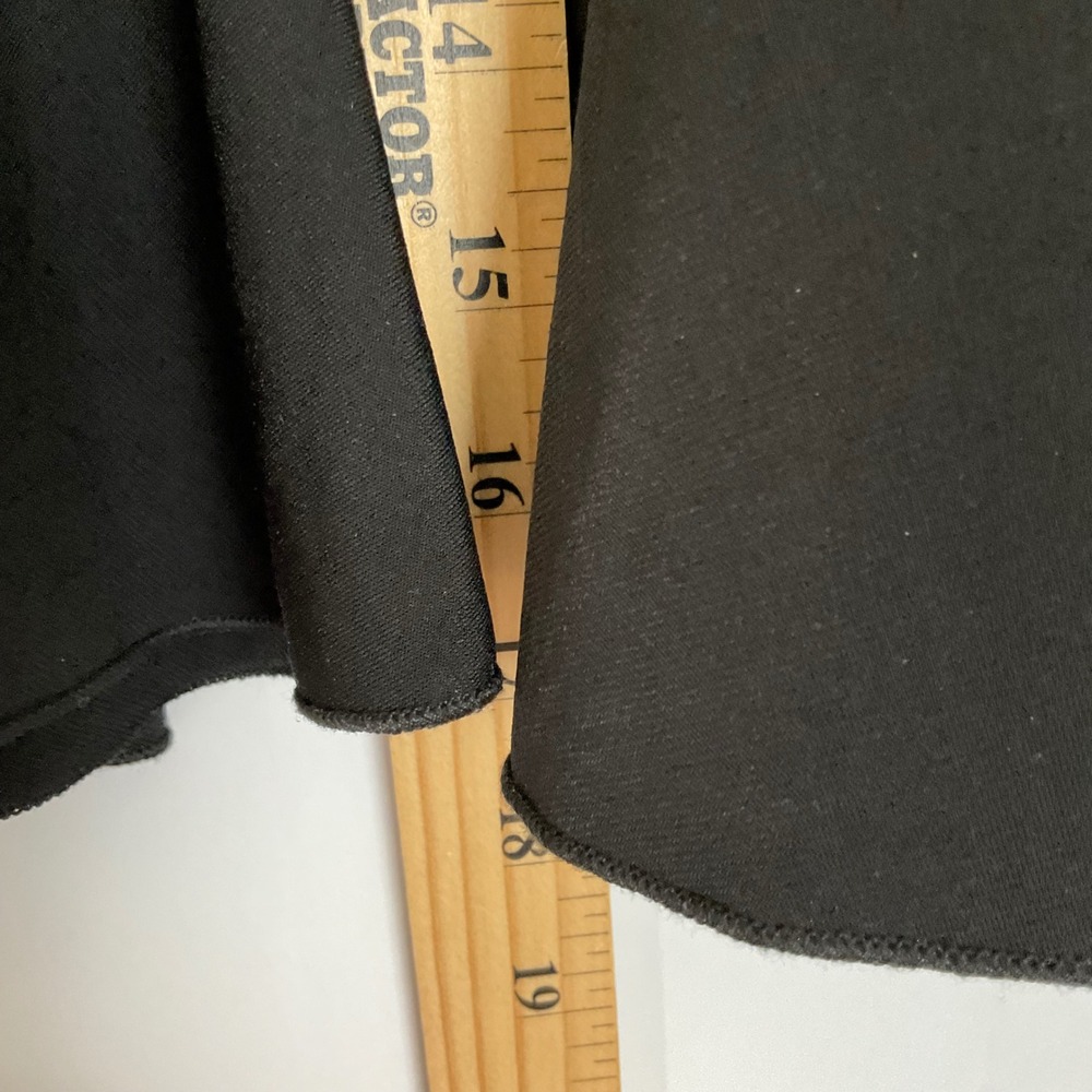 Byer California Vintage Black Ruffle Hem Mini Skirt Drop Waist Size L Made USA - Picture 6 of 8